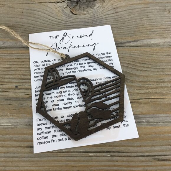 Coffee The Brewed Awakening Story Card Ornament - Picture 2 of 5